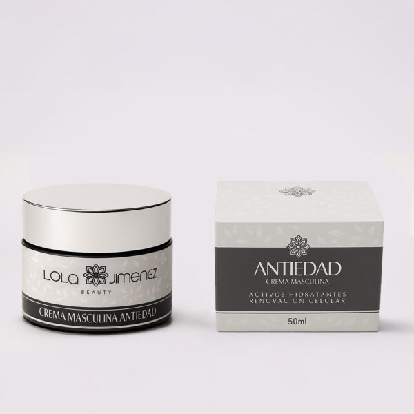 Crema Hidratante Antiedad para Hombre Con Ácido Hialurónico, Vitamina E y Niacinamida